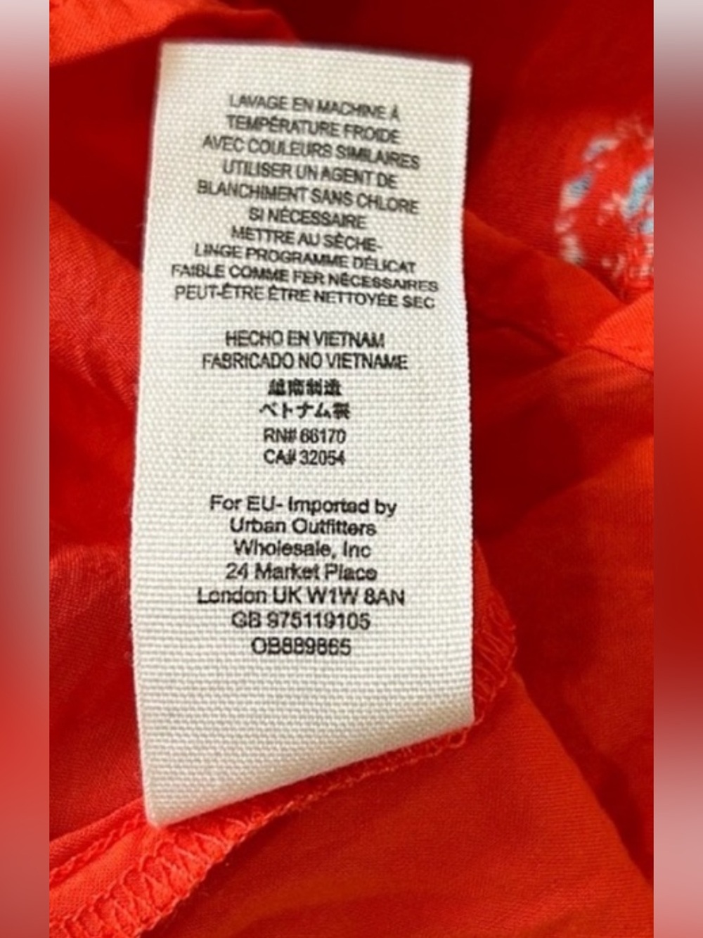 FREE PEOPLE Women Mocking Bird Backless Coral Red Lace Floral Mini Dress size 12 - Picture 13 of 16